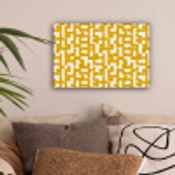 Geel - Beige - Patroon canvas 2cm klein 34 -sfeer1