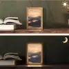 Brug - Mist - Bomen - Water Light Box met kabel (Tafellamp) klein -sfeer3