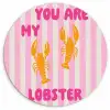 Lobster - Love - Valentijn Wandcirkel plexiglas klein -3d