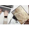 Wilde - Bloemen - Wit laptophoes neopreen klein -bureau