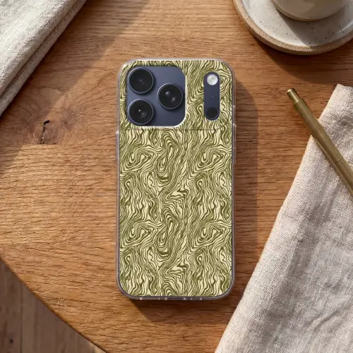 Abstract - Marmer - Groen Telefoonhoesje iPhone 17 Pro klein 878 -sfeer1