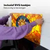 Mozaïek - Zon - Geel - Cirkel Inductie beschemer met haakjes klein -ky-ophangen-nl