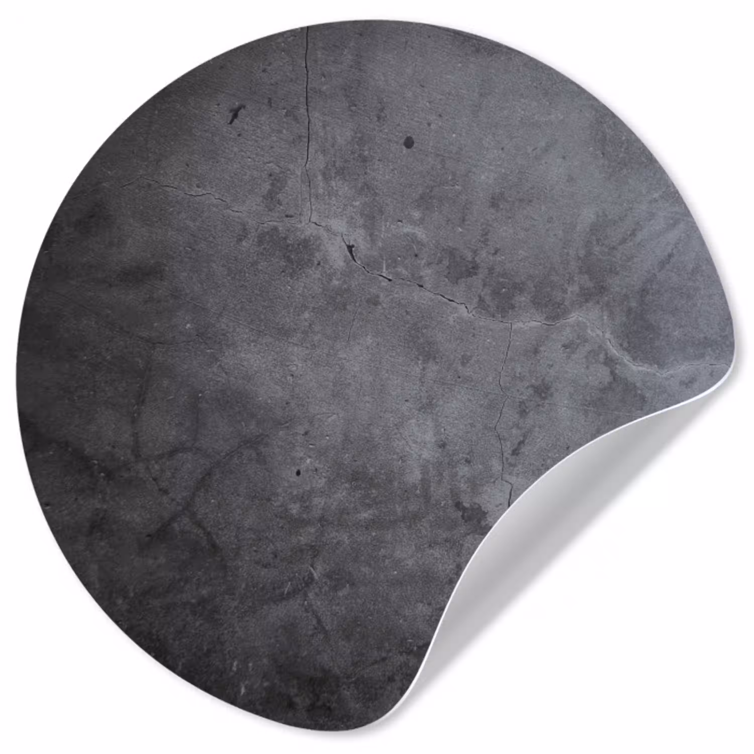 Industrieel - Beton - Grijs - Leisteen - Retro Wandcirkel behangsticker klein -3d