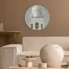 Witte koepel - Gouden Details - Moskee Akoestische PET Vilt - Rond klein -sfeer1