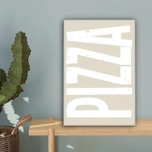 Pizza - Decoratie - Japandi - Wit canvas 2cm klein -sfeer4