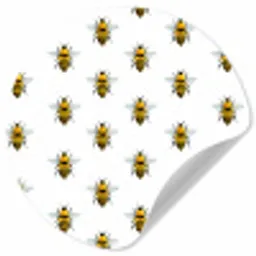 Bijen - Tijdloos - Wit Wandcirkel behangsticker klein 186 -3d
