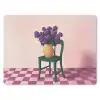Stoel - Vaas - Bloemen - Geblokt muismat rubber klein -3d