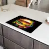 Hamburger - Graffiti - Verf - Kleurrijk - Eten - Abstract Inductie beschermer vinyl 3mm klein -sfeer8