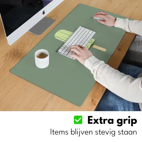 Groen - Waterijsje - Stokje - Illustratie Muismat XXL klein -sfeer3