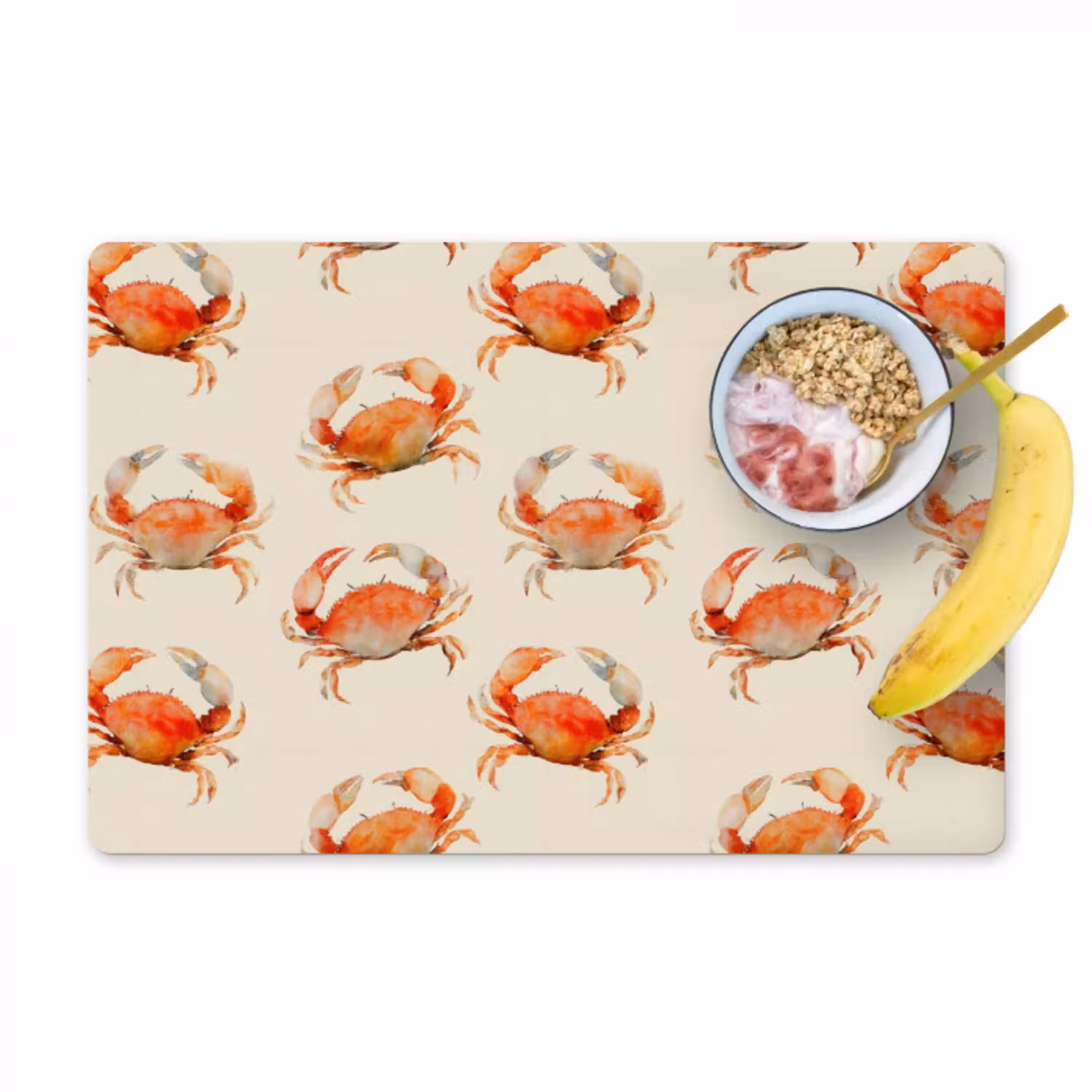 Krabben - Patroon - Oranje Placemat vinyl groot 368 -zzzproduct_Kitchenyeah-website
