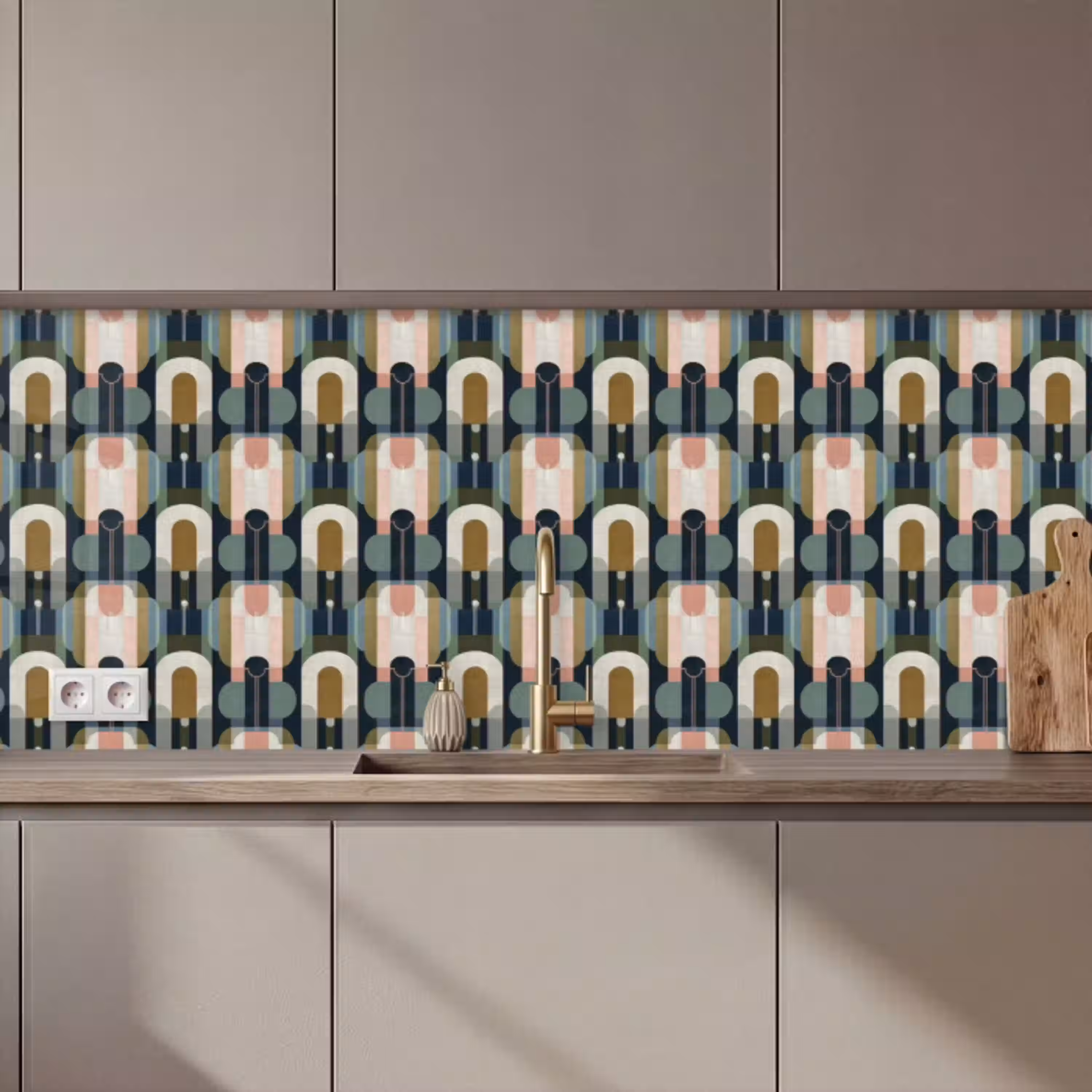 Geografisch - Modern - Kleurrijk keuken achterwand 2 middel 871 zz_3dshopping