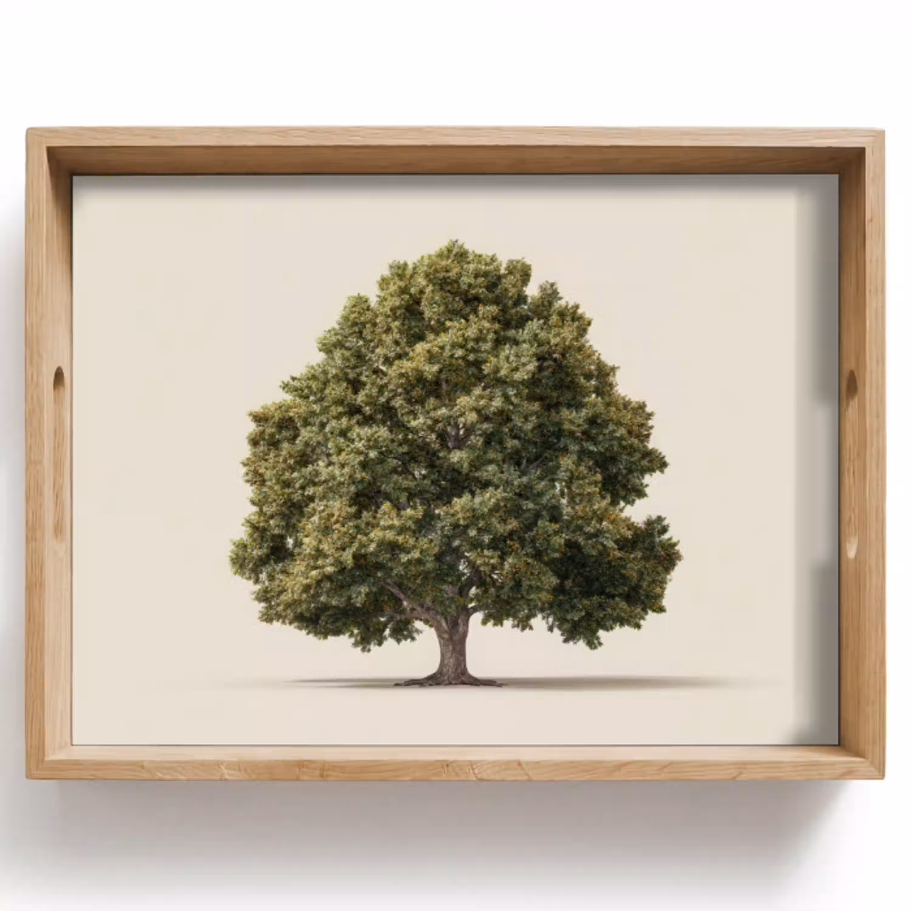 Eikenboom - Groen - Lichte achtergrond Dienblad Rechthoek middel -z3d_shopping