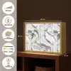 Wit - Marmer - Golvend - Grafiet Light Box met batterij (Wandlamp) middel 907 -USP_websiteoverzichtNL