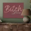 Bitch please - Rood - Blauw PET vilt klein -sfeer2