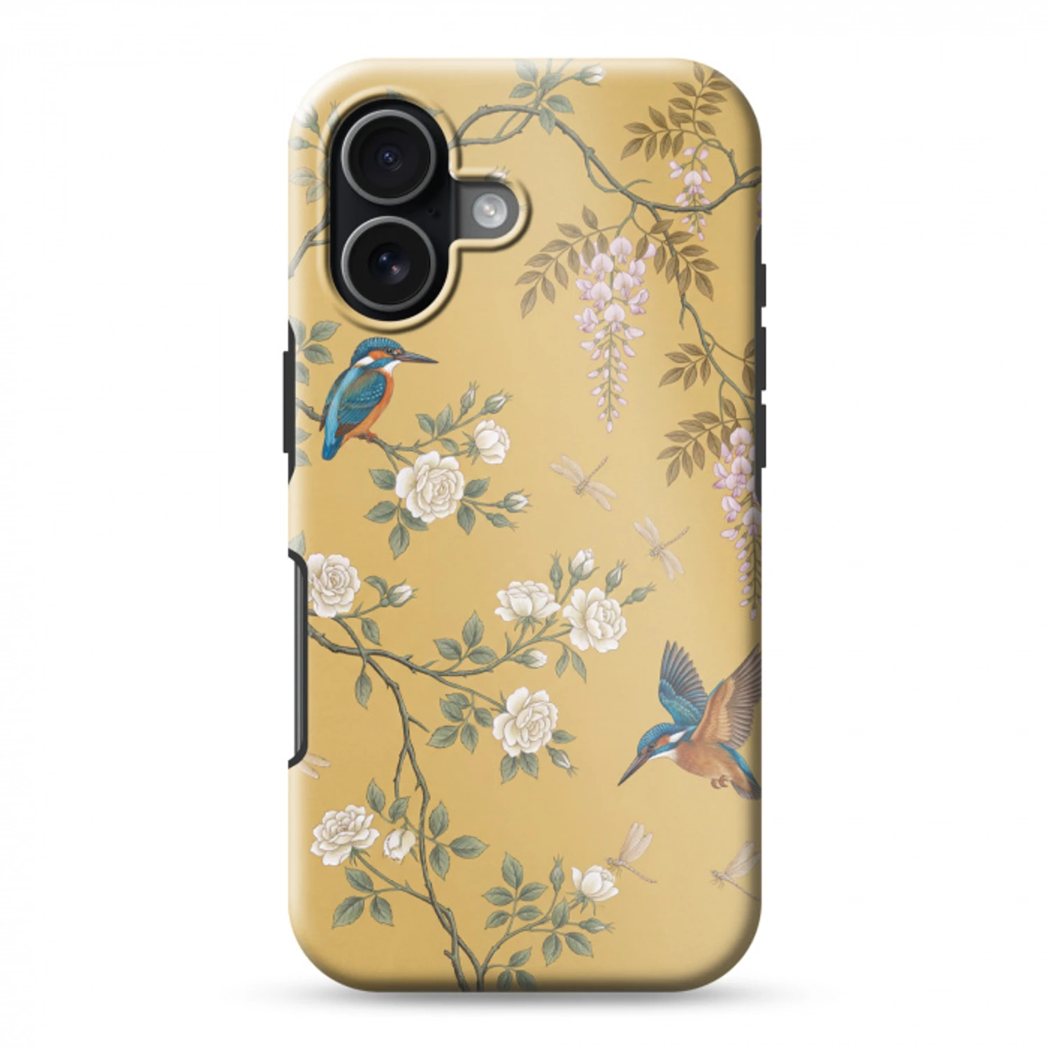 IJsvogels - Bloesem - Geel Toughcase MagSafe Apple iPhone 17 klein -3d