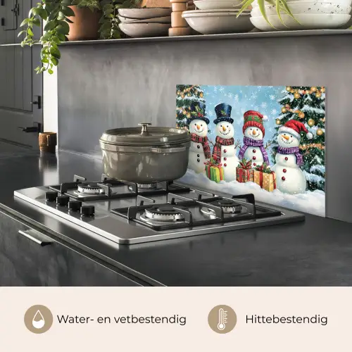 Vrolijk -  Sneeuw - Kleurrijk keuken achterwand spatscherm klein -usp_NL