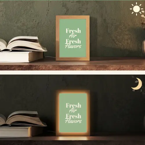 Tekst - Groen - Sierlijk - Letters Light Box met kabel (Tafellamp) klein -sfeer3