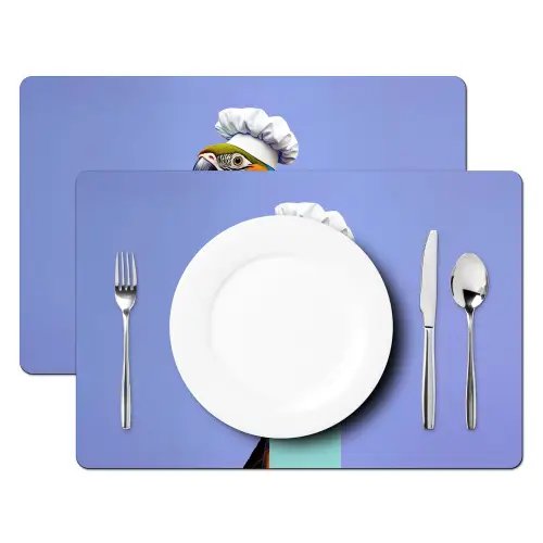 Papegaai - Koksmuts - Vogel - Leuk Placemat vinyl groot -zzsfeer2_Kitchenyeah-website