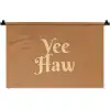 Yee haw - Bruin - Minimalistisch Wandkleed katoen klein -zz3d