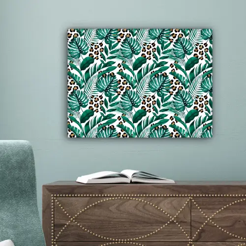 Panterprint - Bladeren - Jungle canvas 2cm klein -sfeer4