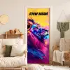 Modern dierdesign met naamtekst deurposter klein -sfeer2