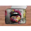 Lippen - Graffiti - Expressief laptophoes neopreen klein -tafel