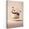 Cheesecake - Eten - Roze - Taart Tuinposter op houten frame 2 cm dik klein -3d