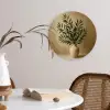 Vaas - Olijftakken - Bladeren - Beige Wandcirkel plexiglas klein -sfeer4