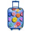 Een speels en kunstzinnig patroon van kleurrijke smileys Kinderkoffer - Blauw klein -zz3dotto