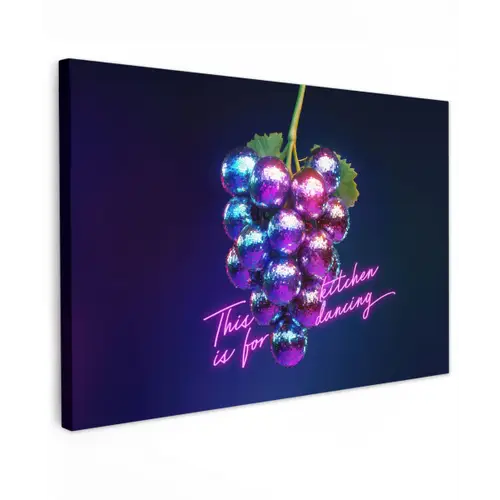 Quote - Neon - Disco - Druiven canvas 2cm klein -z3d