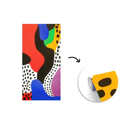Abstract - Vormen - Kleuren - Stippen fotobehang vinyl groot -3d