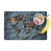 Wereldkaart - Denim - Textiel Placemat vinyl groot -zzzproduct_Kitchenyeah-website