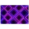 Gaming - Ruiten - Neon - Paars tuinposter los doek groot -3d