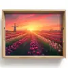 Windmolen - Zonsondergang - Landschap Dienblad Rechthoek middel -z3d_shopping