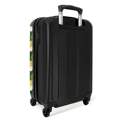 Tropische bladerpatroon NBS - Handbagage koffer - Volwassenen Unisex middel -achterkant