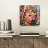 Vrouw - Kauwgom - Graffiti - Love plexiglas 5mm klein -sfeer1