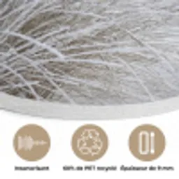Duinen - Sneeuw - Strand - Winter - Serene Akoestische PET Vilt - Rond klein -closeup_FR