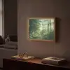 Bos - Pad - Zon - Bomen - Groen - Natuur Light Box met batterij (Wandlamp) middel -sfeer1