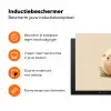 Schaap - Beige - Bloemen Inductie beschermer vinyl 3mm klein -zzzzzzz-td-ups