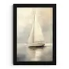 Zeilschip - Zee - Bewolkt fotolijst zwart zonder passe partout klein -3d