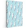 Blauw - Wit - Patroon - Bliksem Tuinposter op houten frame 2 cm dik klein 841 -3d