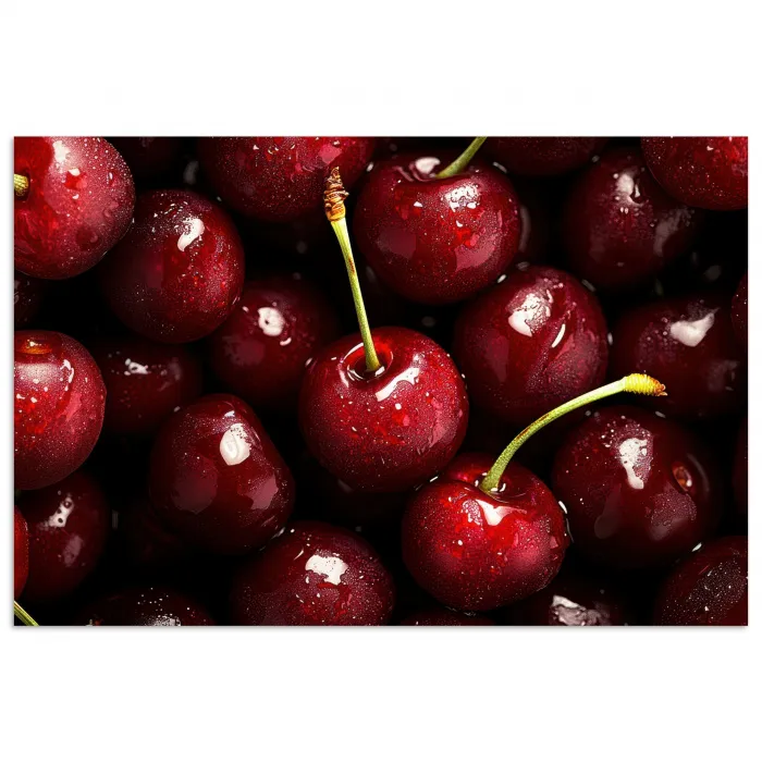 Rood - Fruit - Kersen poster papier klein -3d