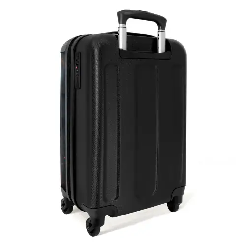 Panda met kleurrijke jas en verfspetters NBS - Handbagage koffer - Kinderen Unisex middel -achterkant