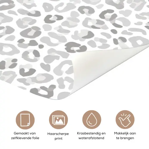 Luipaard - Motief - Grijs deurposter klein 289 -closeup_NL