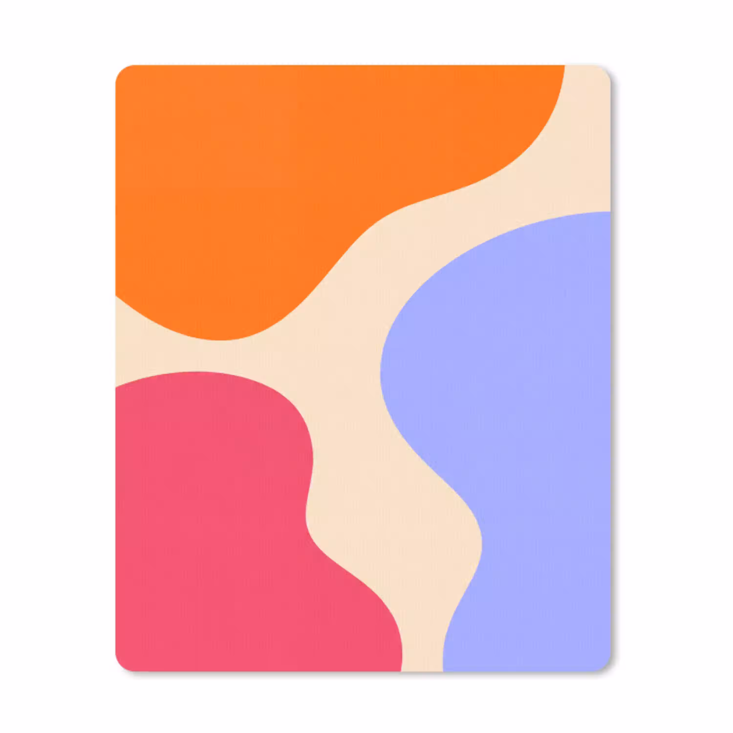 Abstract - Organische vormen - Design - Modern - Kleurrijk muismat rubber klein -3d