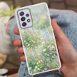 Bloemenveld - Heuvels - Kleurrijk Hoesje Samsung Galaxy A52 5G met koord klein -sfeer3