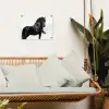 Fries - Hengst - Modern tuinposter los doek klein -sfeer7