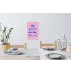 Quote - Blauw - Lettertype - Keuken Muursticker klein -eettafel