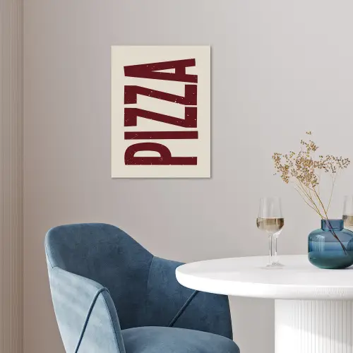 Pizza - Vintage - Decoratie - Japandi poster papier klein -sfeer3