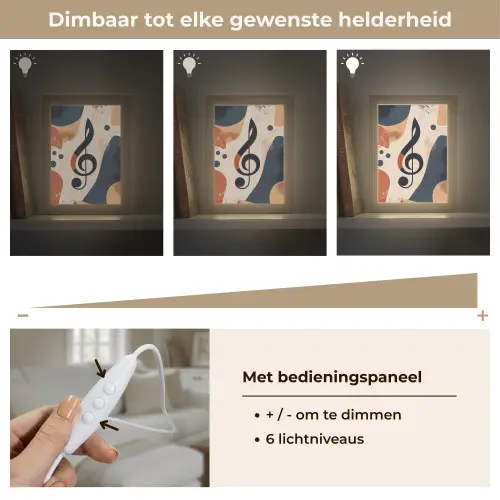 Sleutel - G - Abstract - Beige Light Box met kabel (Tafellamp) klein -USP_dimbaarNL
